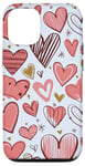 Coque pour iPhone 12/12 Pro Coeurs d'amour mignons Saint Valentin Funny Valentine