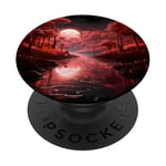 Pin Tree Autumn Night Forest Scène PopSockets PopGrip Interchangeable