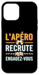 Coque pour iPhone 12 mini L'Apéro Recrute Engagez-vous Humour Convivialité Amusant