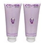 2 x POLICE TO Be Woman Intense Shower Gel 400ml