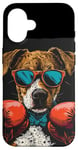 Coque pour iPhone 16 Événement de combat amusant avec ce costume de chien de boxe amusant