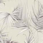 A.s.creations - Papier peint jungle Papier peint tropical Papier peint exotique Tapisserie jungle Tapisserie tropicale Beige/crème Gris 365052