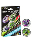 Hasbro Beyblade X Knife Shinobi 4-80HN and Keel Shark 3-80F Top Dual Pack Set, Ages 8+