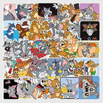 Tom and Jerry Vinyl Stickers Decals Water Resistant For Laptops, Phones, Phone Case, Consoles, Walls, Luggage Case, Books Tom Cat, Jerry Mouse Cartoon (50 Stickers)