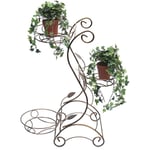 Escalier pour fleurs Métal 75 cm Porte-fleurs avec 3 étagères 10-0074 Étagère pour fleurs Colonne pour plantes Porte-plantes Tabouret pour fleurs