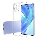 Coque transparente pour Xiaomi 11 Lite (5G) NE, 【Non jaunissant】Coque fine, antichoc, anti-rayures, coque arrière transparente en silicone TPU souple - Transparente