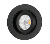 Nordic Star IsoSafe LED Downlight WarmDim 9W IP54 Matt Sort