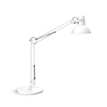 MAUL lampe de bureau MAULstudy en métal | Lampe LED professionnelle | Lampe sur pied flexible pour le bureau et l'atelier | Haute qualité d'éclairage à LED | Lampe bureau sans ampoule | Blanc