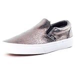 Vans Mixte Adulte Classic Slip-on Baskets Basses, Or (Cracked Metallic/Gunmetal/True White), 38