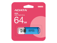 Adata Classic Series C906 - Usb Flash-Enhet - 64 Gb - Usb 2.0 - Blå