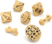 Set De Dés Jdr - 7 Dés Crâne & Os/Skull & Bone Dice Set Pour Dnd - D20,D12,%D10,D10,D8,D6,D4. Cadeau Pour Donjons & Dragons/Dungeons & Dragons, Warhammer, D&d, Pathfinder, Accessoires De Jeu De Rôle