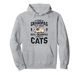 Some Grandpas Play Bingo Real Grandpas Pet Cats Siamese Cat Pullover Hoodie