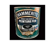 PEINTURE FER HAMMERITE ANTIROUILLE NOIR SATINE direct sur rouille 0.75L