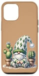 Coque pour iPhone 12/12 Pro Grumpy Cactus Dad Gnome With Succulent Pots For Cactus Lover