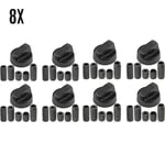 8x BAUMATIC Oven Cooker Black Hob Flame Burner Hotplate Control Switch Knobs