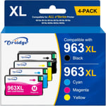 963Xl Cartouches D'Encre Replacement Compatible Pour Hp 963 Xl Pour Hp Officejet Pro 9010 9010E 9012E 9012 9014E 9014 9015 9015E 9016 9016E 9018 9019 9020 9022E 9025 9025E (Magenta Noir Cyan Jaune)