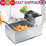 Easy Clean Deep Fat Fryer Chip Fryers Electric Pan for Home and Commercial 2200W