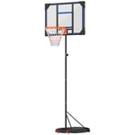 AIYAPLAY Panier de Basket pour Enfants, Hauteur réglable de 210-260 cm, Panier de Basket extérieur et intérieur avec Roues, Base de lestage, Cadeau pour garçon et Fille 6+ Ans, Bleu