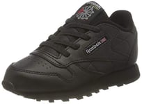 Reebok Unisex Baby Cl Lthr Gymnastics Shoe, Cblack, 4 UK Child