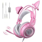 Gaming Headset with Mic for Xbox One, PS5, PS4, PC, Removeable