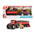 ABC Massey Ferguson Tractor with Animal Transport 30cm Ages 1 Year and Up