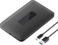 Boîtier Disque Dur 2.5,Boitier Disque Dur Usb-C Pour Ssd Et Hdd 7Mm 9,5Mm,Boitier Disque Dur Externe 3.0 Haute Vitesse 6Go,Protocole De Usap Et Trim (Noir)