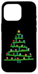 iPhone 16 Pro 8 Bit Retro Gaming Christmas Tree Case