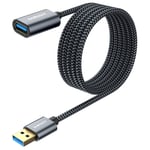 Câble Rallonge USB 3.0, 2m Câble Extension USB 3.0 Mâle A vers Femelle A 5 Gbps Compatible Pour Hub USB, Disque Dur Externe, Clavier, Souris