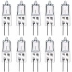 G4 Halogenlampor, G4 Halogen stiftbaslampa 12V 20W, 2800K Dimbar Varm Vit G4 Klar Kapsellampa 20-pack