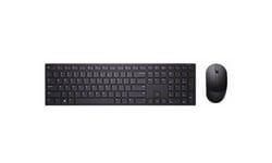 Dell Pro KM5221W - Ensemble clavier et souris - sans fil - 2.4 GHz - QWERTZ - Allemand - noir