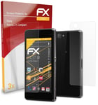 atFoliX 3x Screen Protection Film for Sony Xperia Z1 Compact matt&shockproof