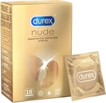 Durex Nude – 16 Condoms for Men – Ultra Thin – Skin Feel against Skin