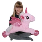 Grande Peluche Licorne 60cm Rose Glitter Poney Cheval Enfants Jeunes Adultes