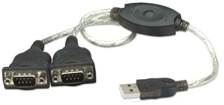 MANHATTAN Dual Serial To USB Converter - Seriell adapter - USB - RS-232 x 2