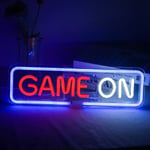 Game On Neon Skylt för Väggdekor Game Led Neonljus USB Akryl Dekorativa Ljus för Spelrum Sovrum Hem Bar Spel Tävling Klubb Fest Födelsedag