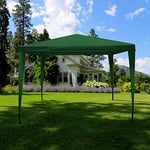 Garden Vida Tonnelle Pop-up 3 x 3 m - Tente de réception extérieure - Auvent de Jardin étanche - avec Sac de Transport - Vert