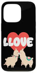 Coque pour iPhone 13 Pro LLove Funny Llama Valentine Jeu de mots pour couples amoureux de lama