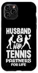 Coque pour iPhone 11 Pro Duo de partenaires de tennis pour la vie entre mari et femme