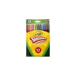 CRAYOLA Twistables Colouring Crayons, Multicolor, 12 Count (Pack of 1)