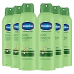 Vaseline Womens Intensive Care Spray Moisturiser Aloe Soothe 190ml, 6 Pack - NA - One Size