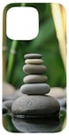 Coque pour iPhone 15 Pro Max Zen Garden Stones Bambou Serenity Mindfulness