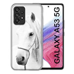 Coque pour Samsung Galaxy A53 5G Animal Cheval Cristal