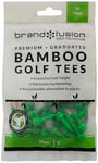 Brand Fusion 27mm Lime Graduated Biodegradable Wooden Golf Tees Bois Mixte, Citron Vert