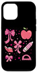 Coque pour iPhone 15 Coquette Pink Bow Back to School Student Teacher Life Girls