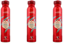 OLD SPICE DEEP SEA DEODORANT BODY SPRAY BIG 250ML CAN 3 PACK