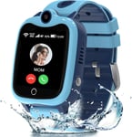 4g Montre Connectée Enfant, Montre Connectée Gps Enfant Avec Téléphoniques Et Chat Familial, Appel Vidéo, Bouton Sos, Traceur Gps Enfant Anti-Perte Traqueur, Mode Classe, Cadeau Pour 4-12