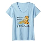 Garfield Mmm Lasagna V-Neck T-Shirt