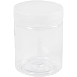 Plastburkar för förvaring, H: 9 cm, Dia. 6,5 cm, 250 ml, 10st./ 1 förp.