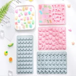 Silicone Gummy Chocolate Cookie Baking Ice Cube Tray Cake Candy Blue Animal