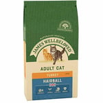 James Wellbeloved Complete Dry Adult Hairball Control Cat Food Turkey 1.5 Kg